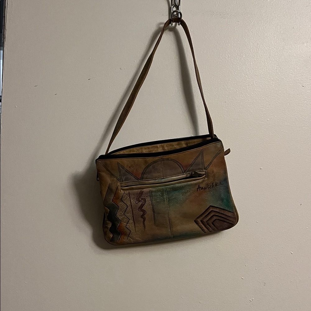 Anuschka Artistic Leather Bag with Earthy Tones - Picture 4 of 4